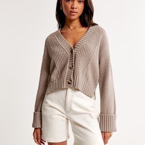 A&F Cameron seed stitch cardigan